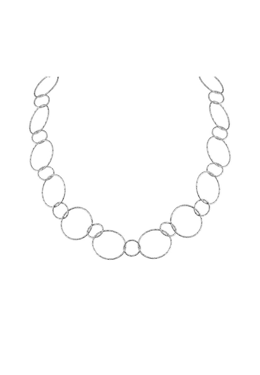 Strukturierte Kette mit verschlungenen Ringen
