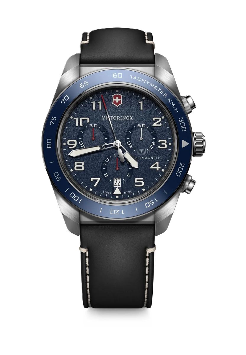 Robuster Chronograph mit Lederarmband