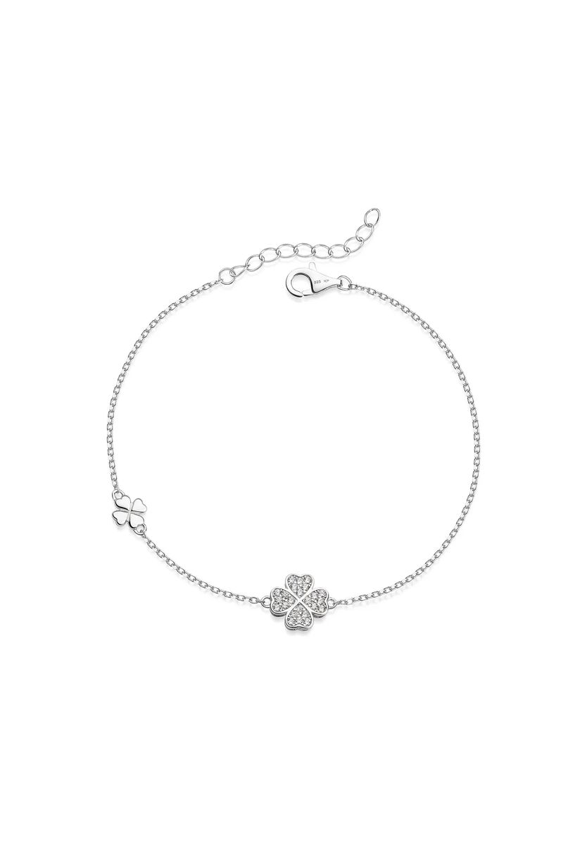 Armband mit vierblättrigem Kleeblatt-Besatz