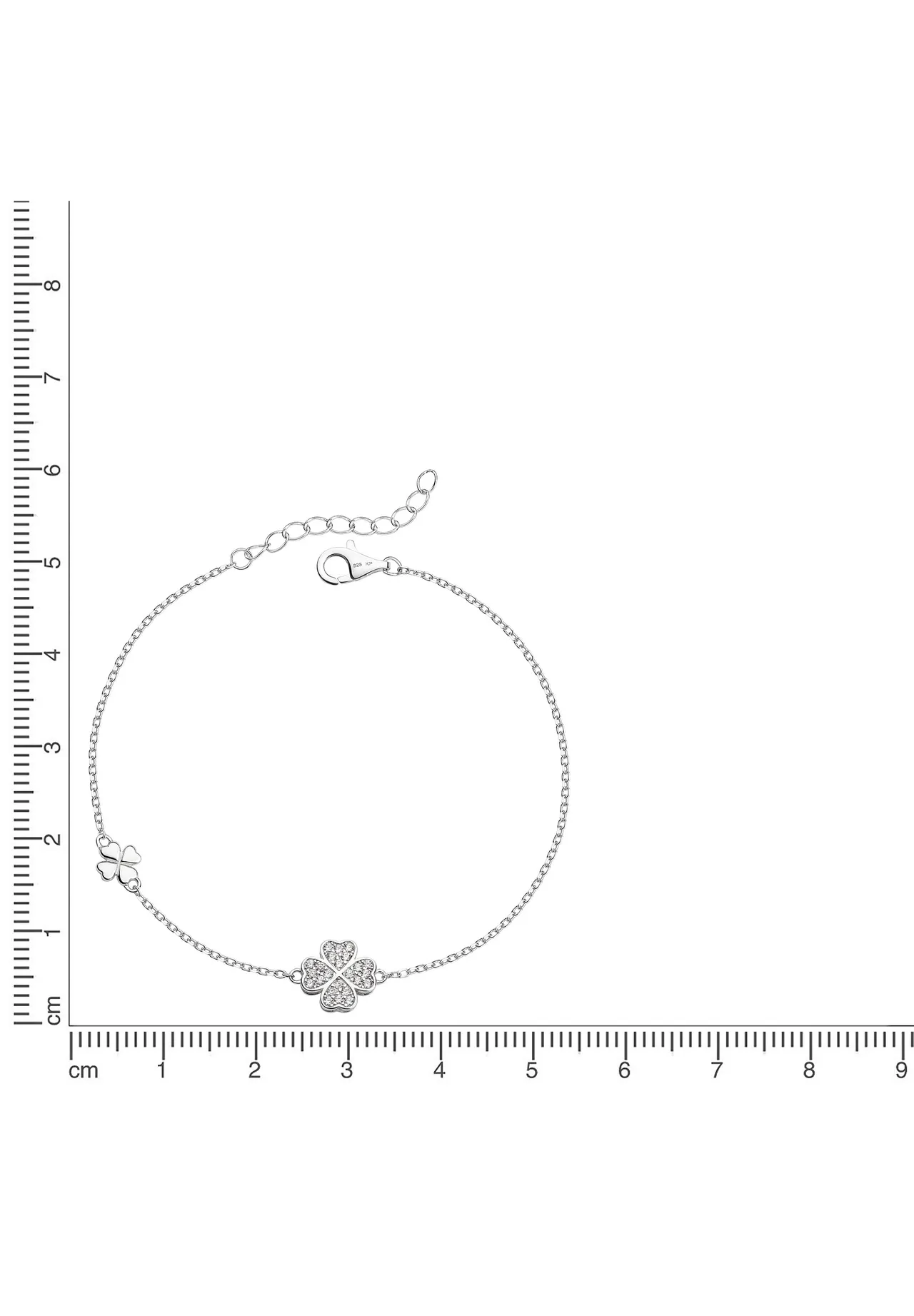 Armband mit vierblättrigem Kleeblatt-Besatz