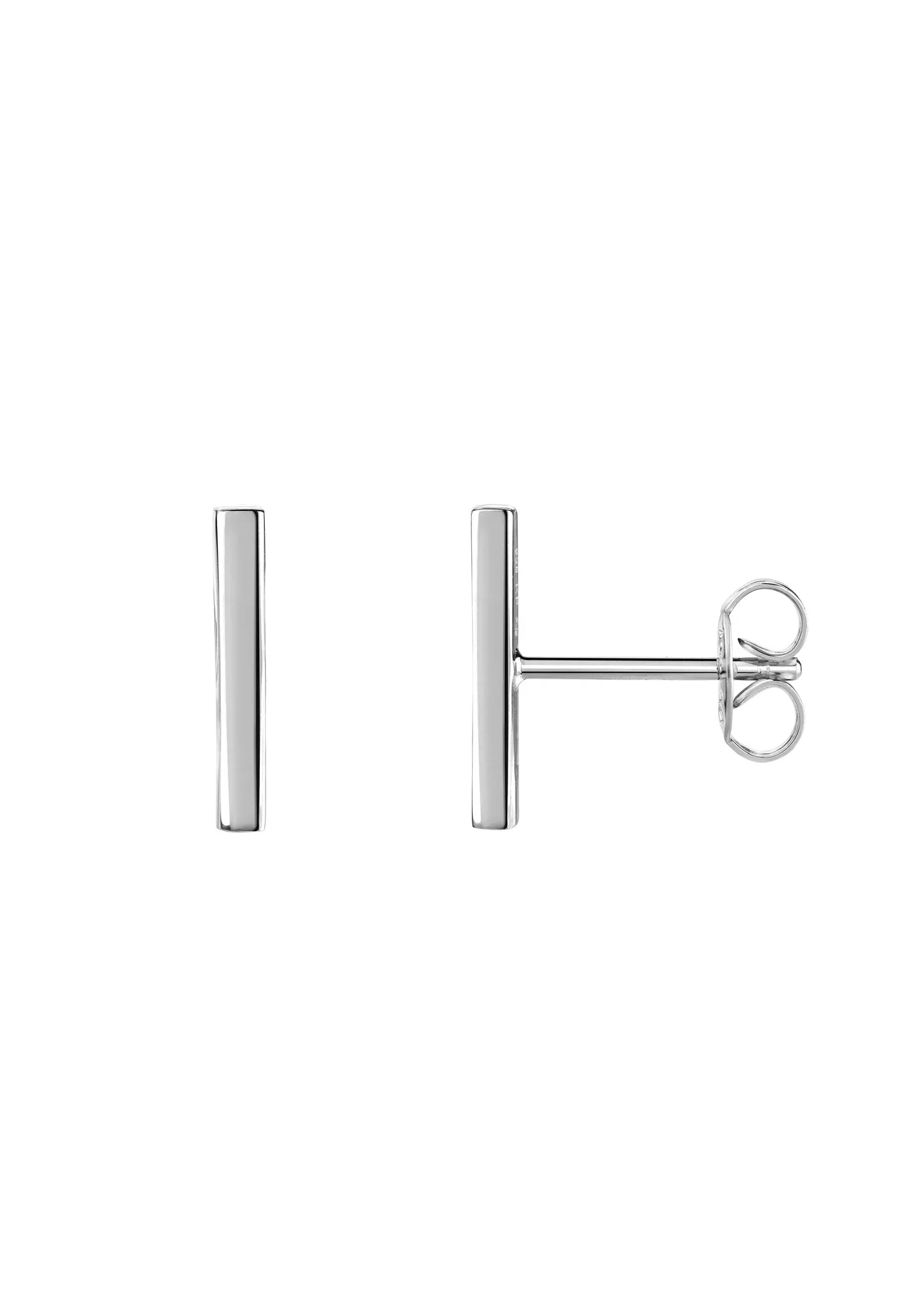 Minimalistische Silber-Stabohrstecker