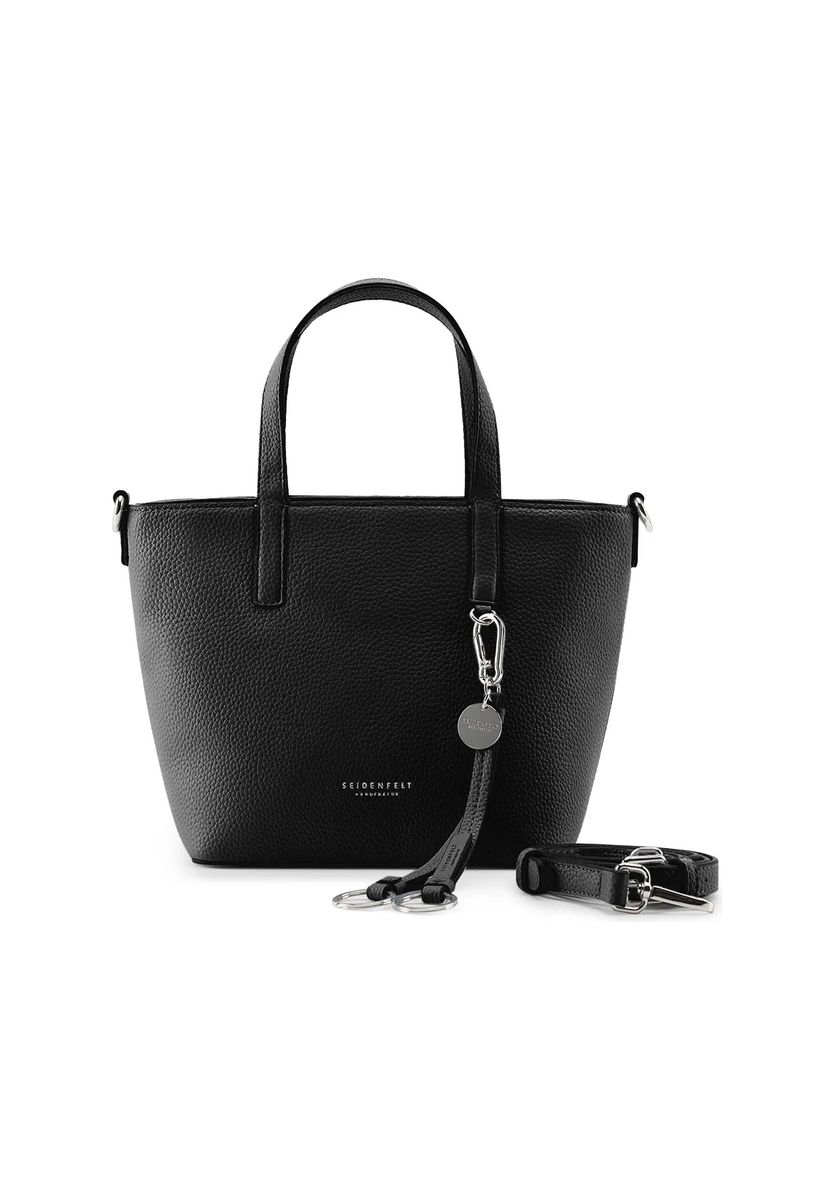 Genarbte Mini-Shopper-Tasche aus Kunstleder