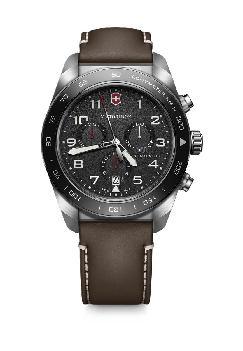 Robuster Edelstahl Feld Chronograph