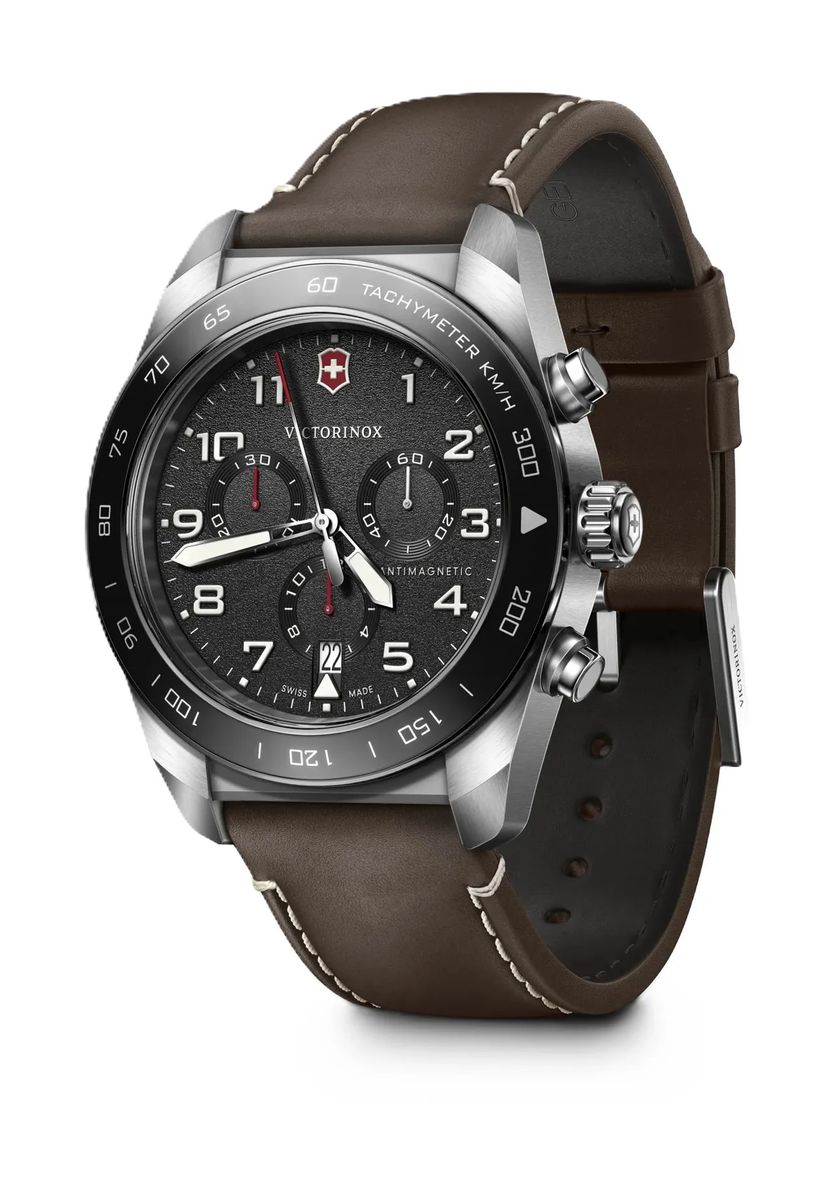 Robuster Edelstahl Feld Chronograph