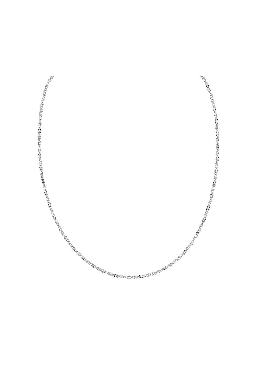 Schlichte strukturierte Sterlingsilber-Kette