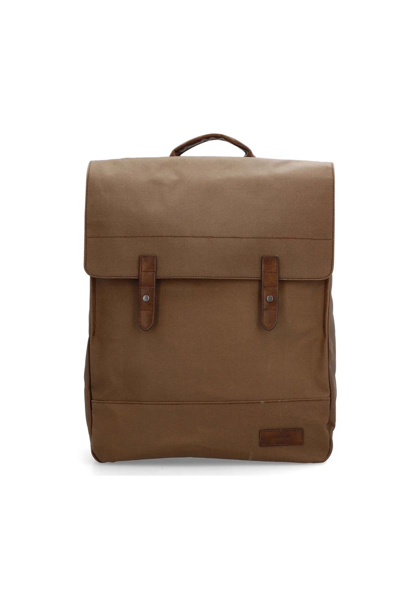 Minimalistischer Canvas-Tagesrucksack mit Klappe