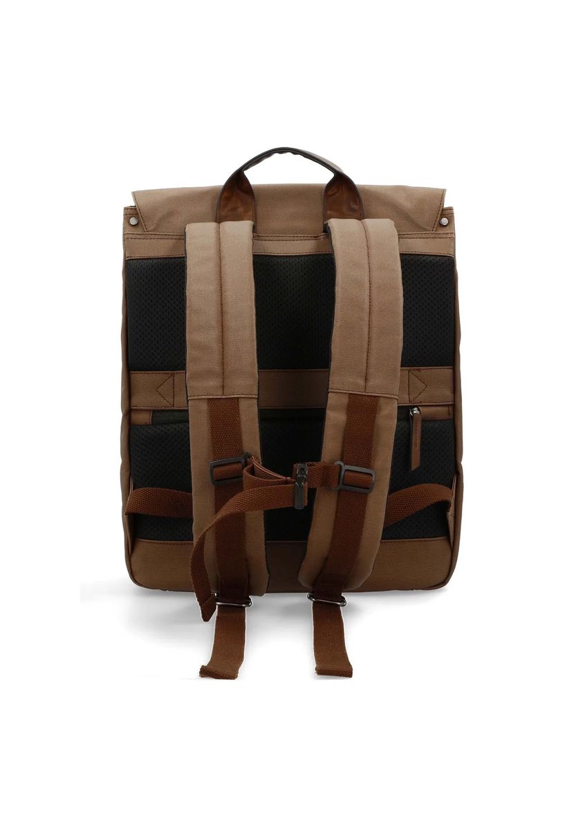 Minimalistischer Canvas-Tagesrucksack mit Klappe