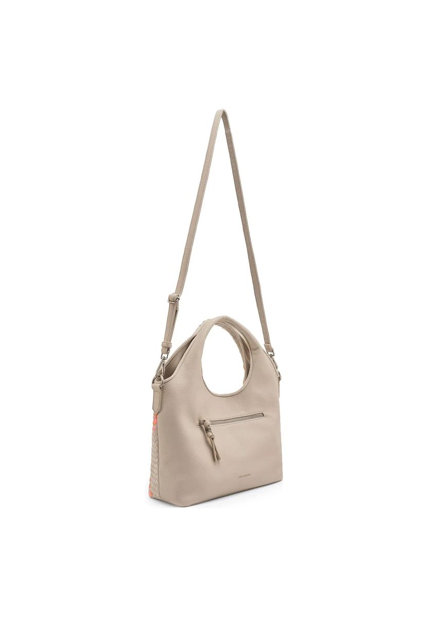 Happy Weave Leder-Henkeltasche