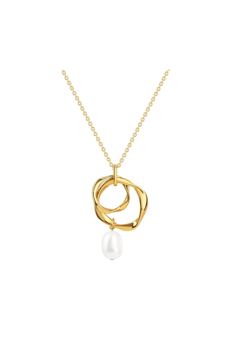 Elegante Halskette mit verschlungenen Kreisen