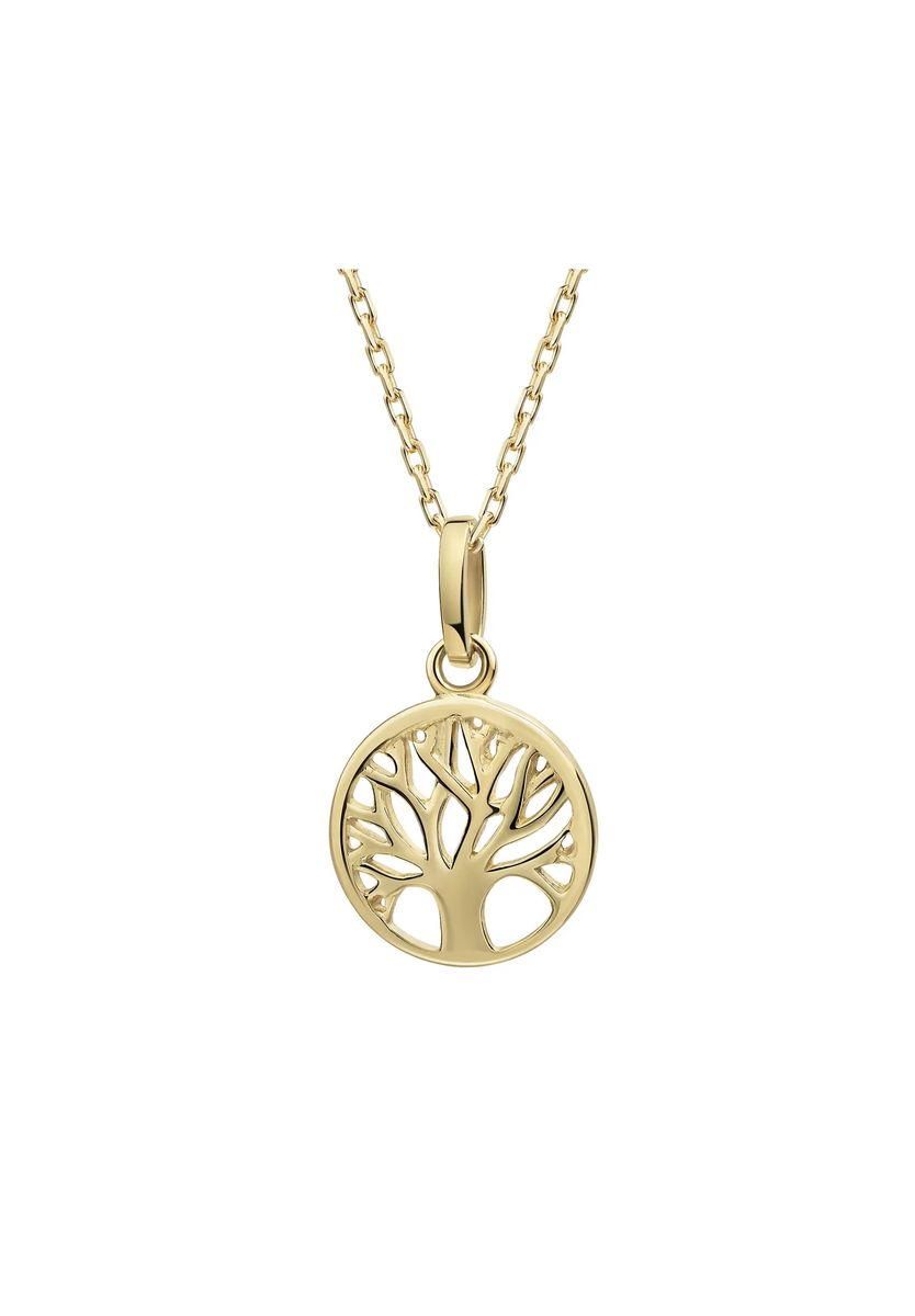CELESTA® Damen Kette mit Anhänger "Lebensbaum", 375er Gelbgold, GELBGOLD, 45 CM