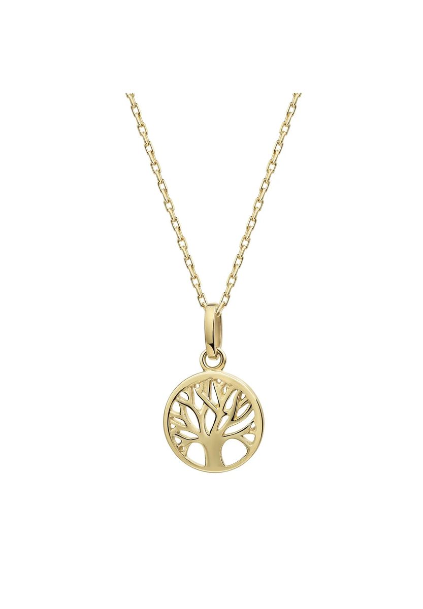 CELESTA® Damen Kette mit Anhänger "Lebensbaum", 375er Gelbgold, GELBGOLD, 45 CM
