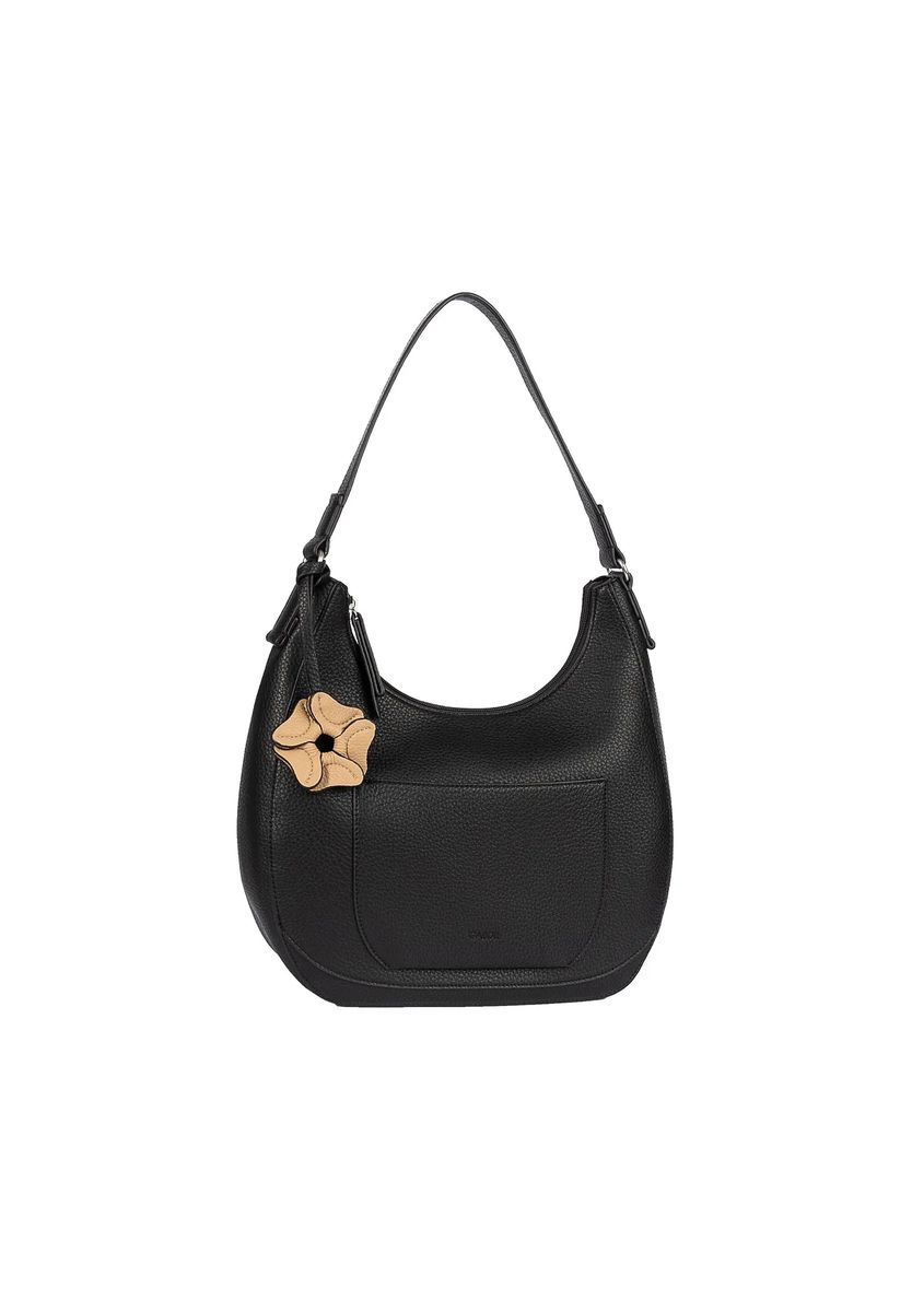 Elegante geschwungene Schultertasche mit Narbung