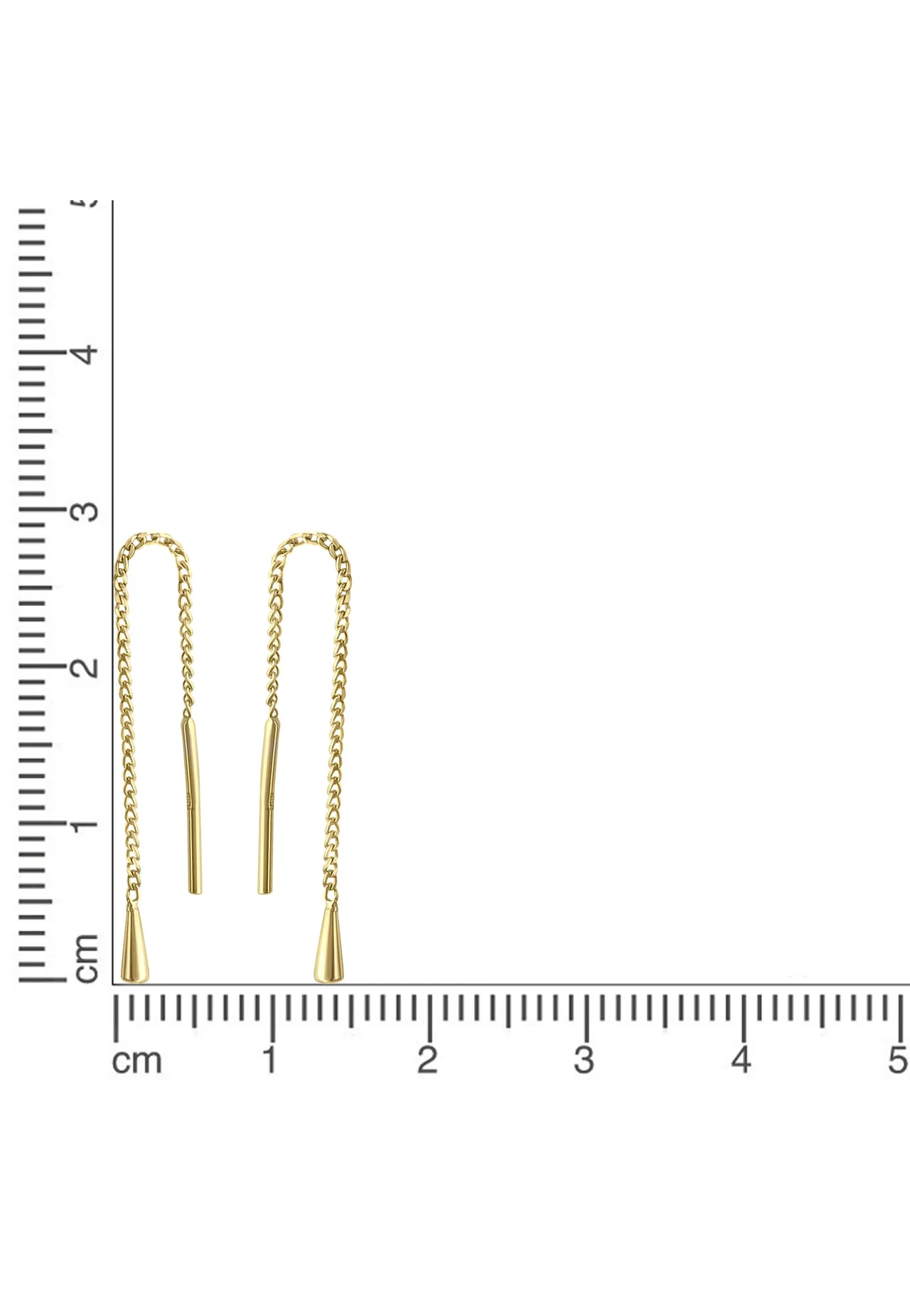 Minimalistische Goldene Durchzieher-Ohrringe