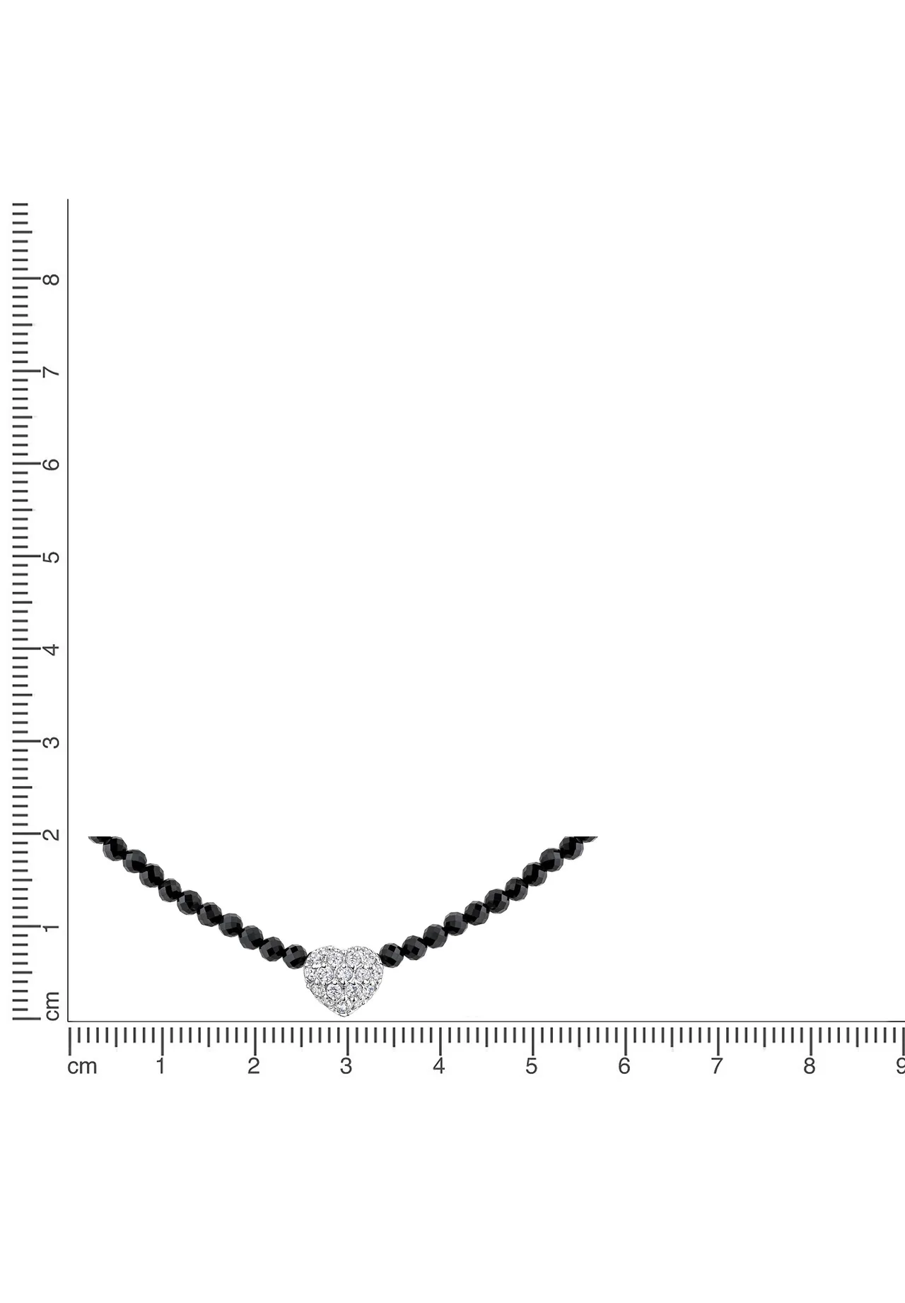 Collier mit Herzanhänger und Achatperlen