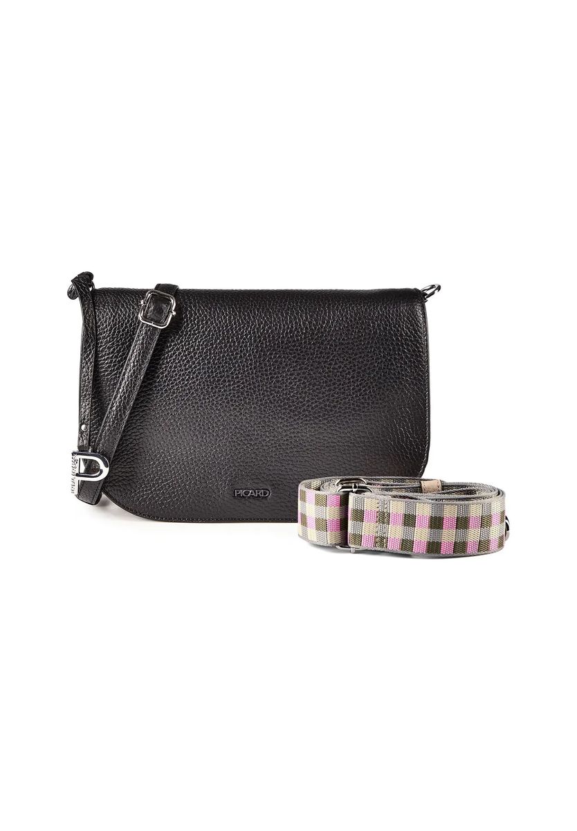Elegante Satteltasche aus genarbtem Leder