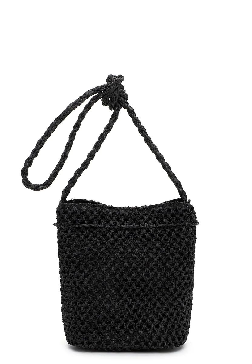 Gehäkelte Bucket-Tasche zum Umhängen