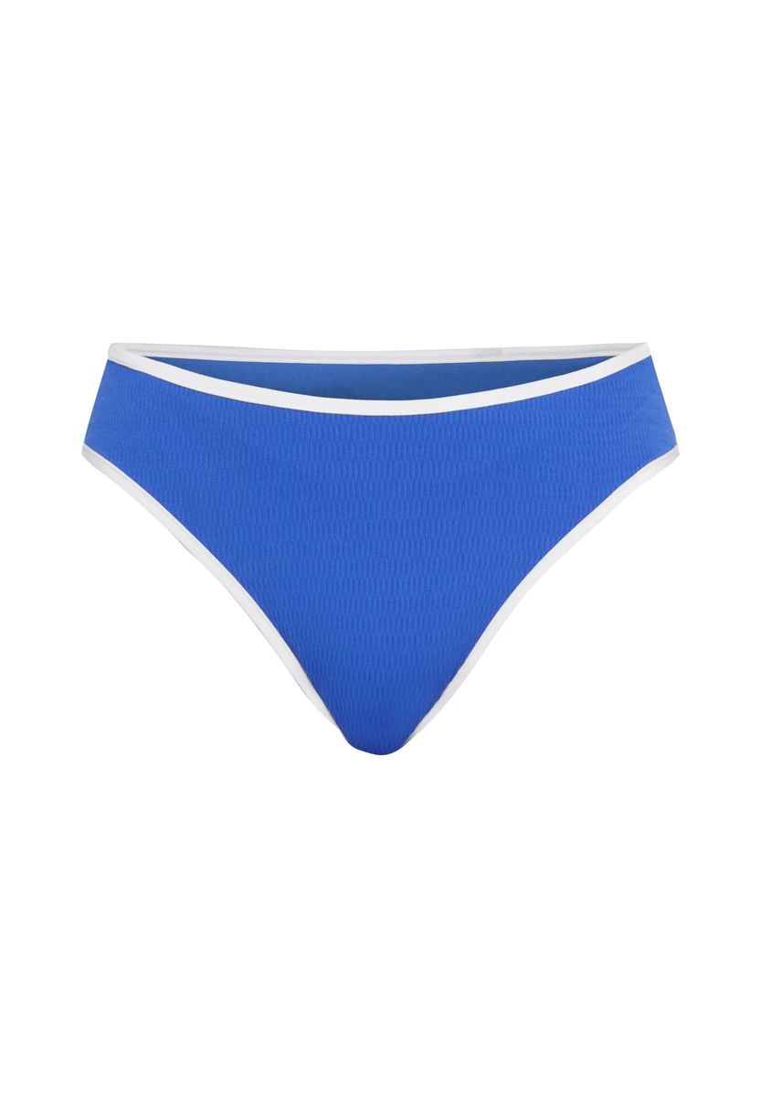 Hoch geschnittene Bikini-Hose mit Kontrastrand