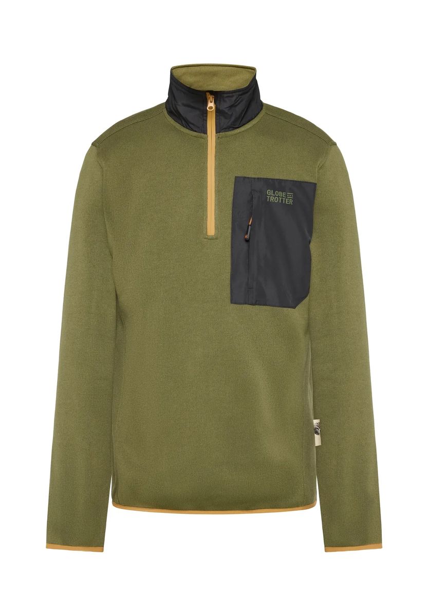 Fleece-Troyer mit Halbreißverschluss
