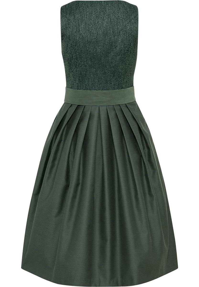 Elegantes Midi-Dirndl mit Tweed-Mieder