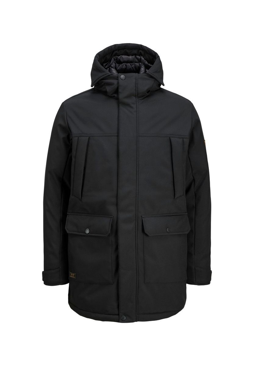 Urbaner Parka mit Kapuze im Lagenlook