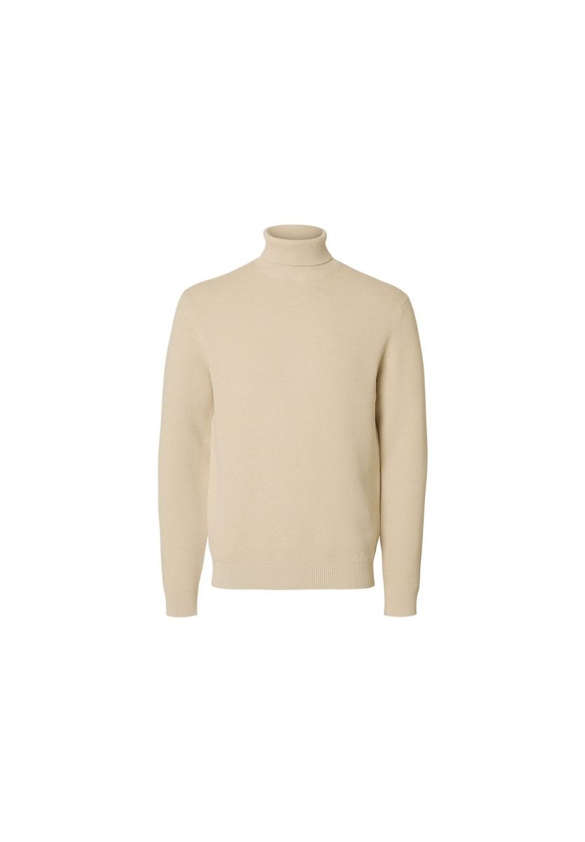 Strukturierter Strick Rollkragen Pullover