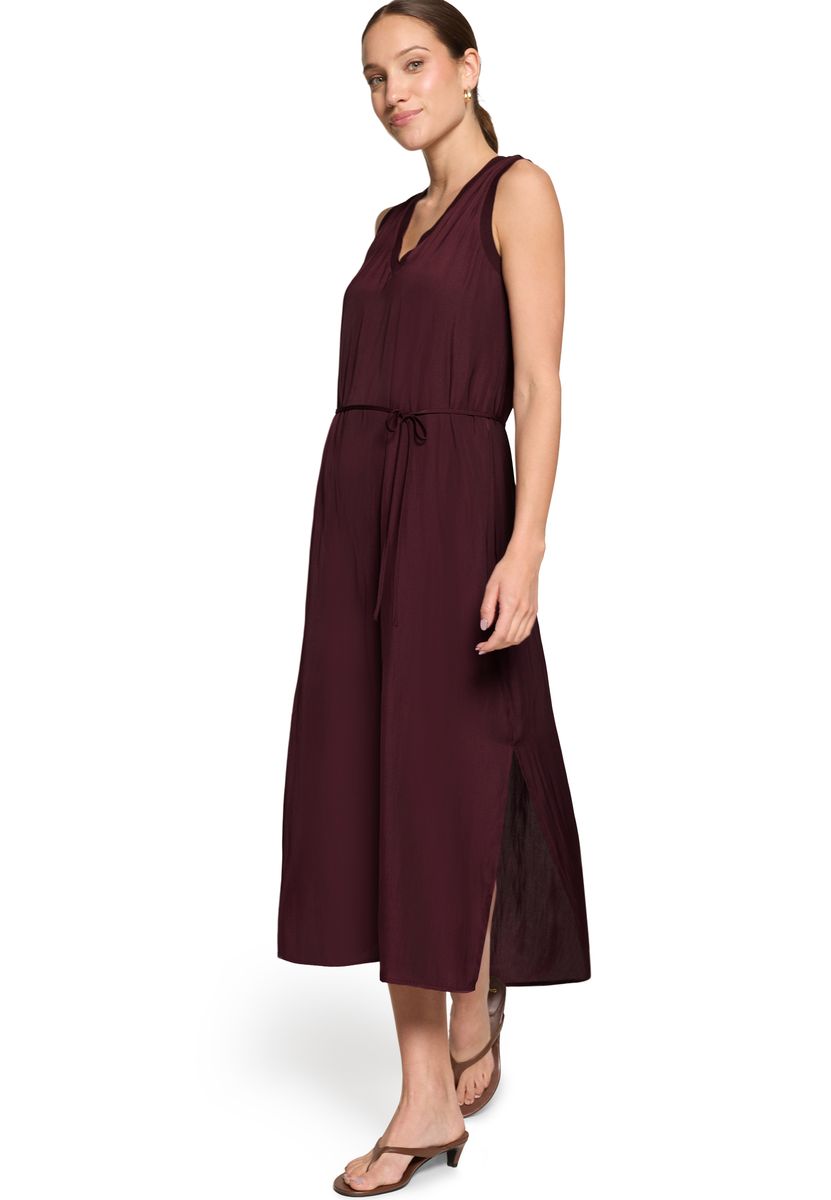 Ärmelloses Midi-Kleid mit V-Ausschnitt