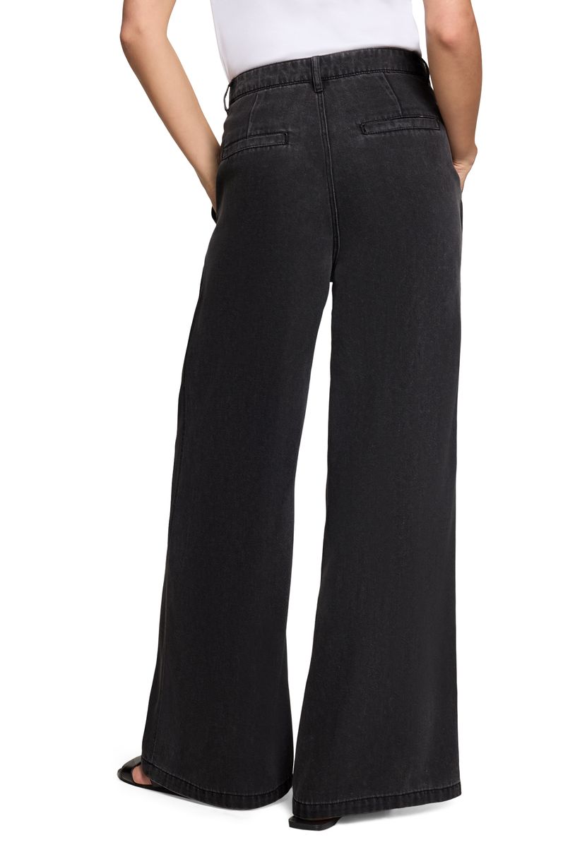 High-Waist Weite Bundfaltenhose