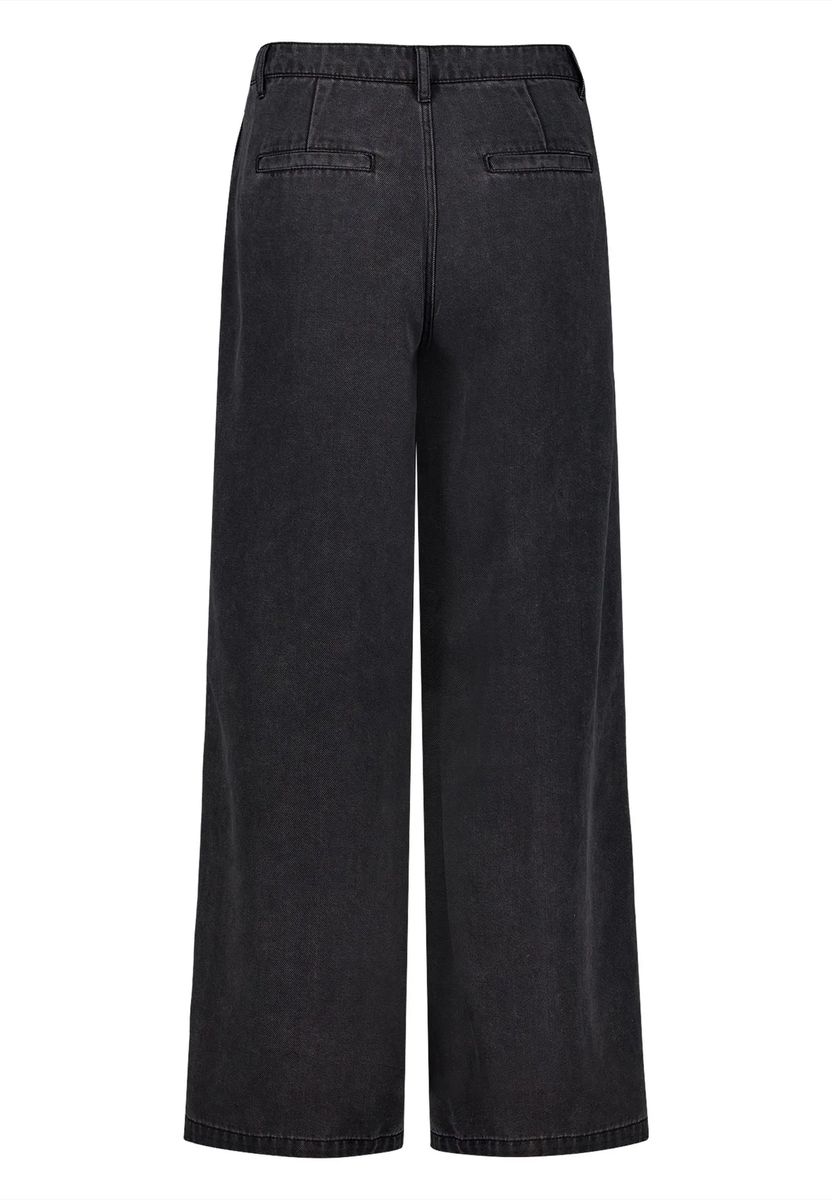 High-Waist Weite Bundfaltenhose