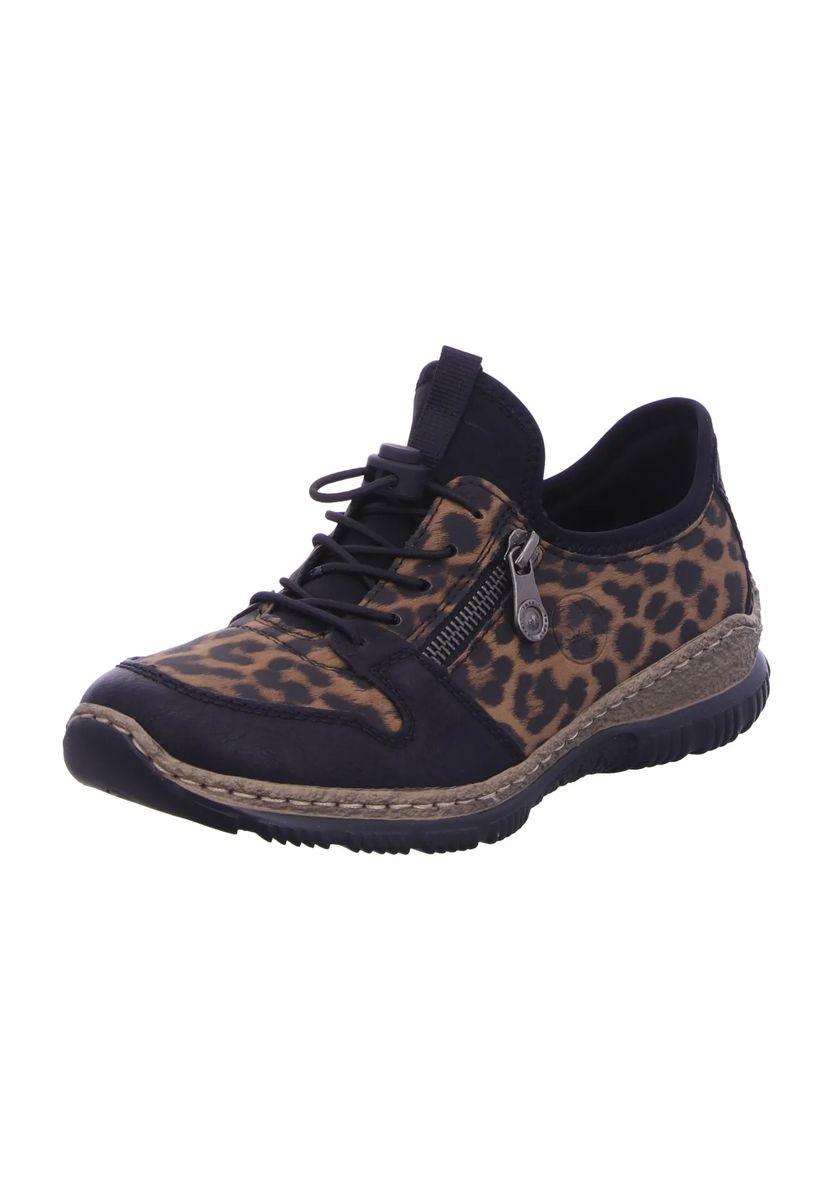 Zip-Up-Sneaker mit Leopardenmuster