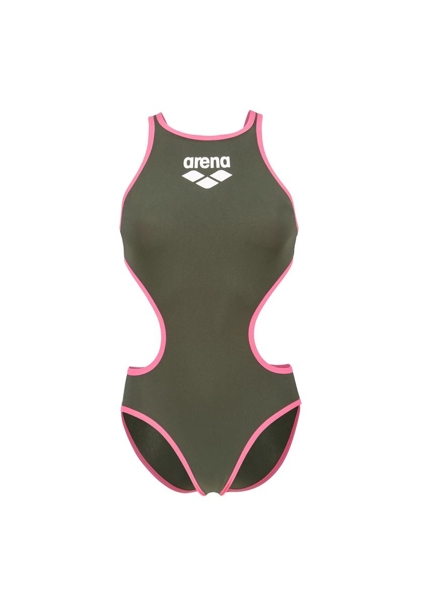 Einteiliger Trainingsbadeanzug mit Cut-outs