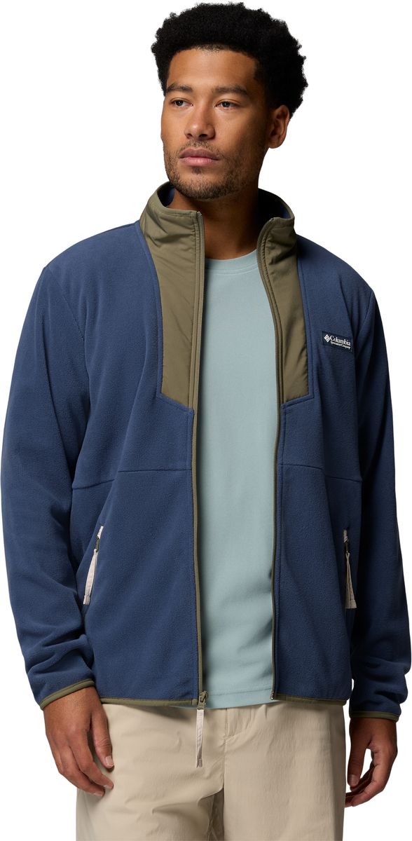 Lässige zweifarbige Fleecejacke