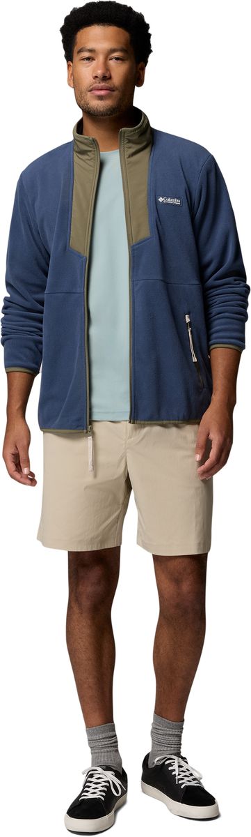 Lässige zweifarbige Fleecejacke