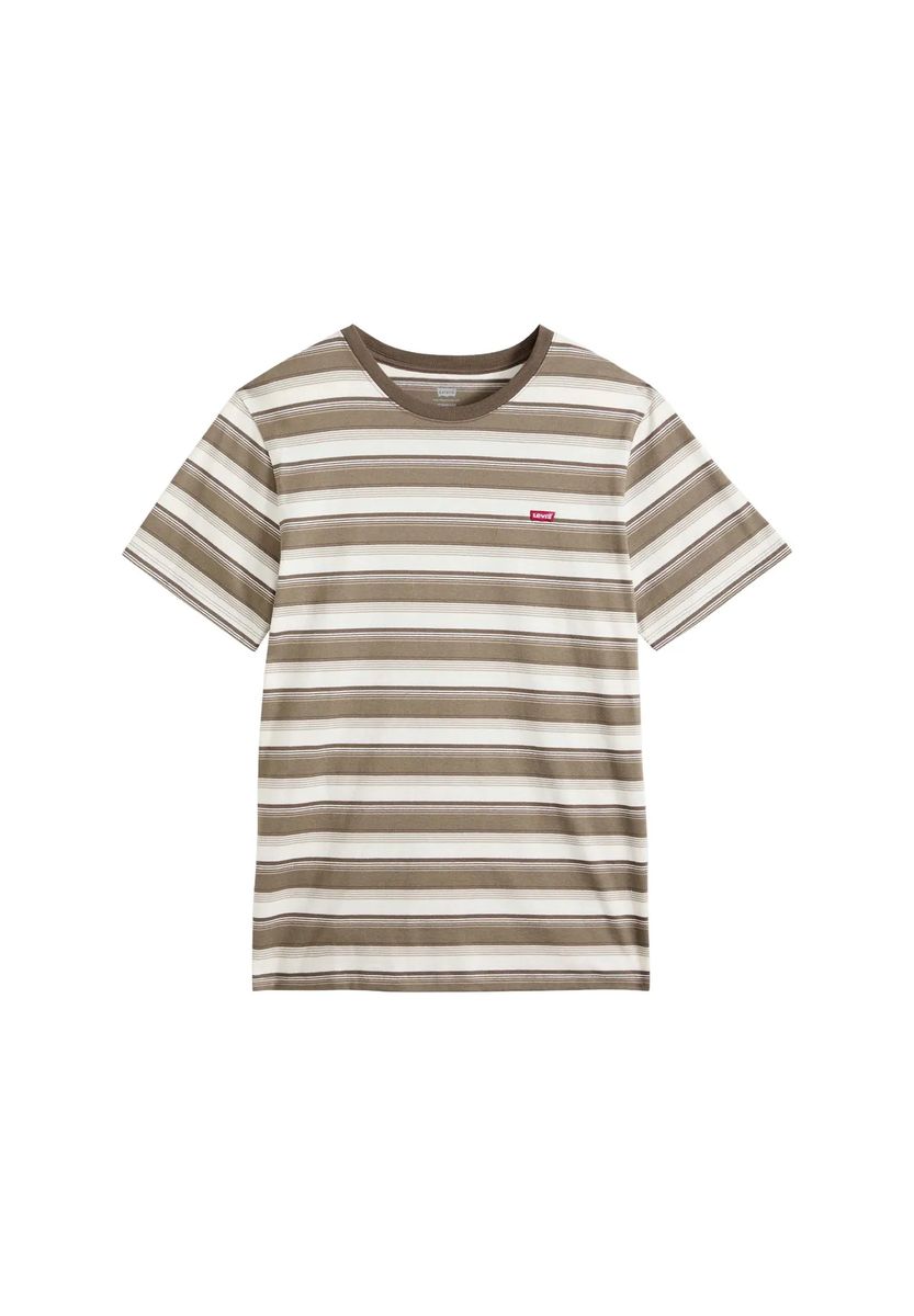 Gestreiftes T-Shirt mit Rundhalsausschnitt