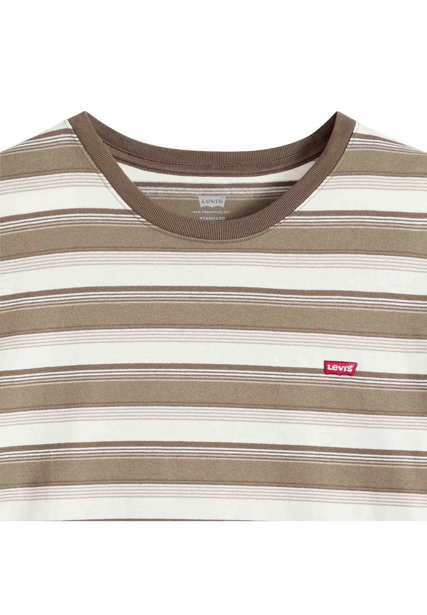 Gestreiftes T-Shirt mit Rundhalsausschnitt