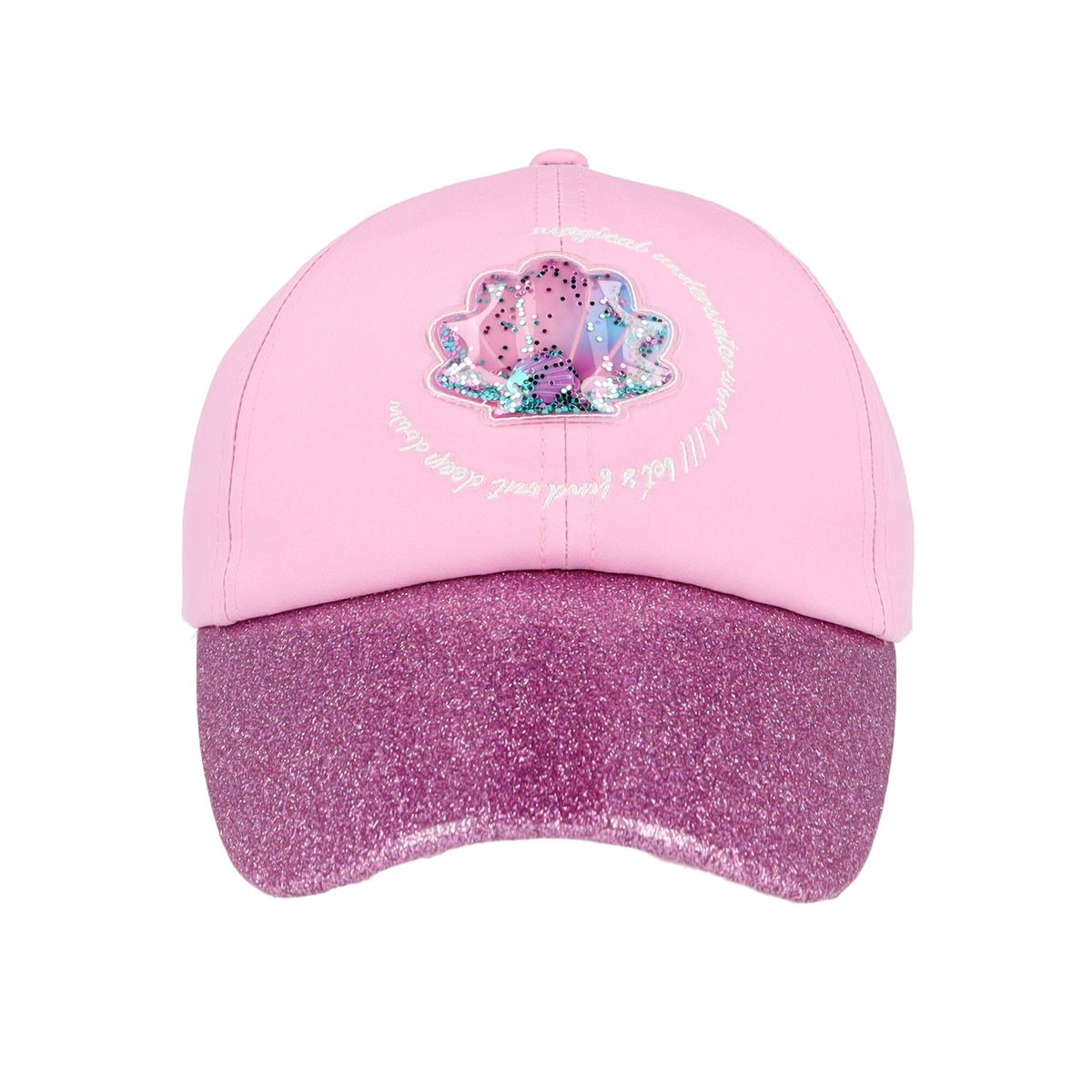 Baseball-Cap mit Muschel-Glitzer-Patch