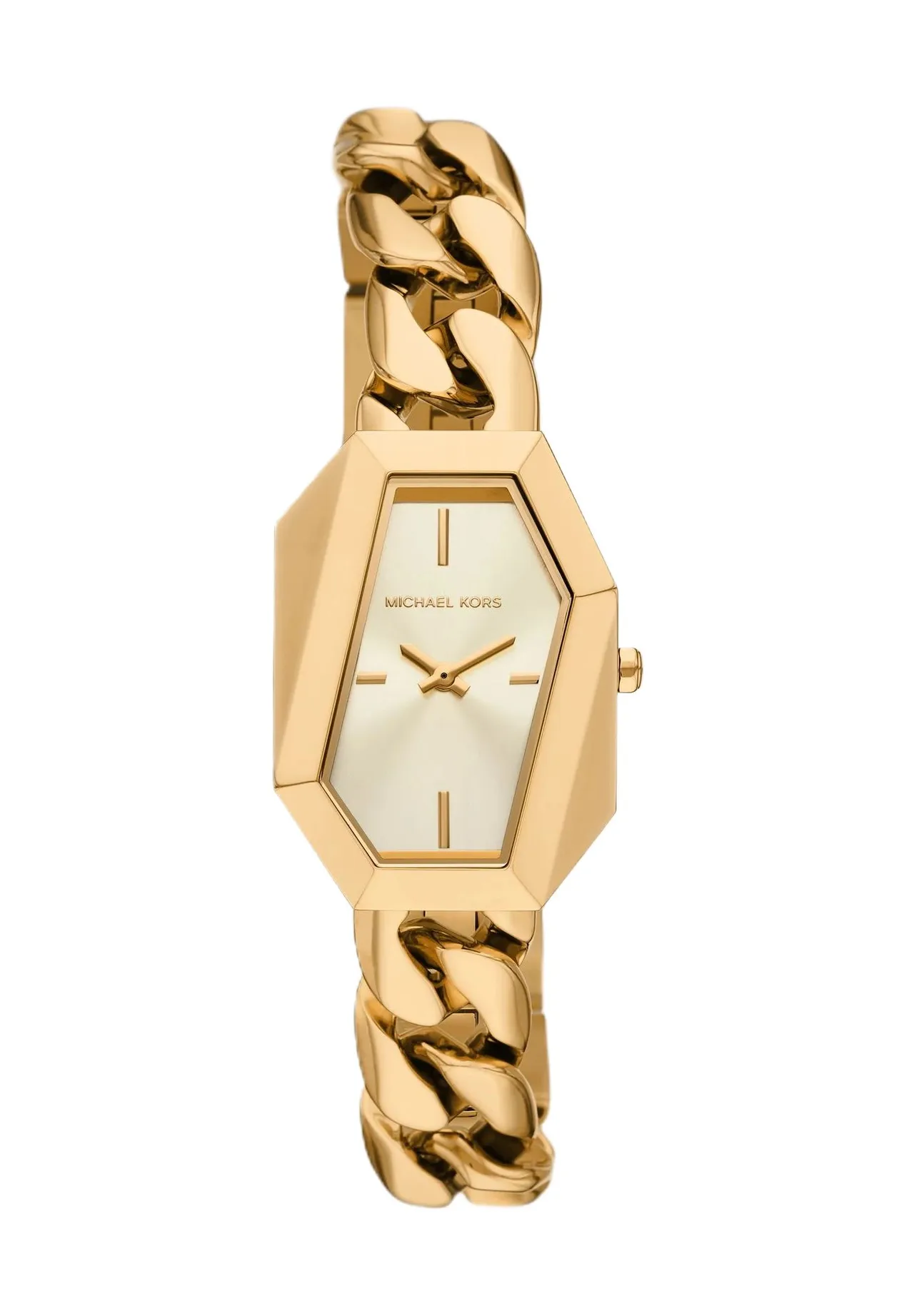 Asymmetrische Uhr mit Panzerarmband