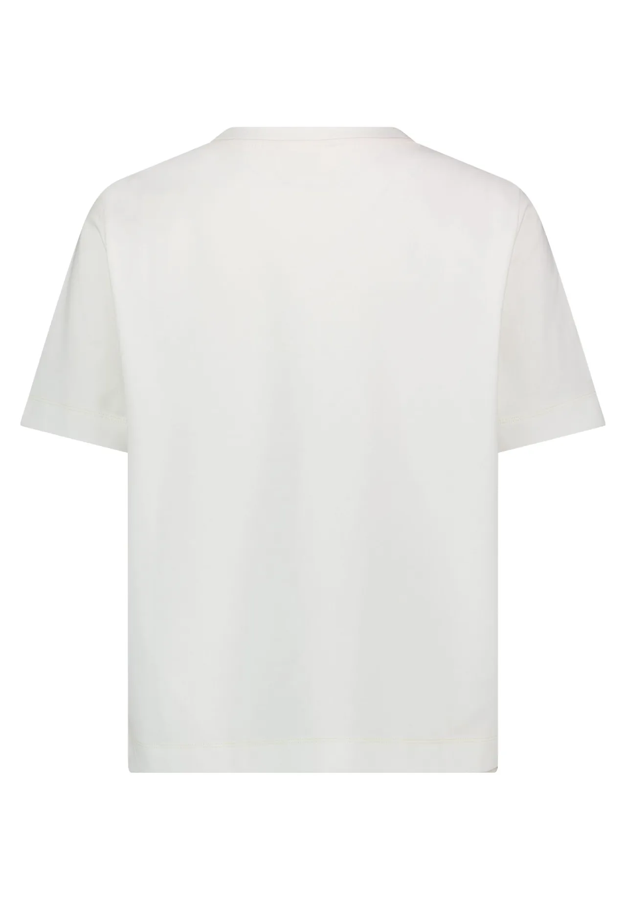 Baumwoll-T-Shirt mit Smile-Stickerei