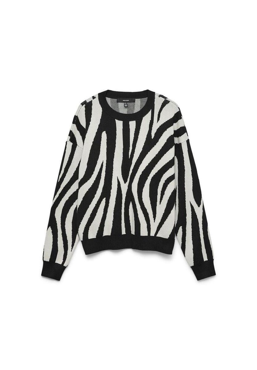 Zebra-Print Rundhals Pullover