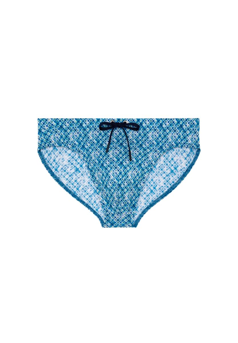 Badeslip mit geometrischem Print