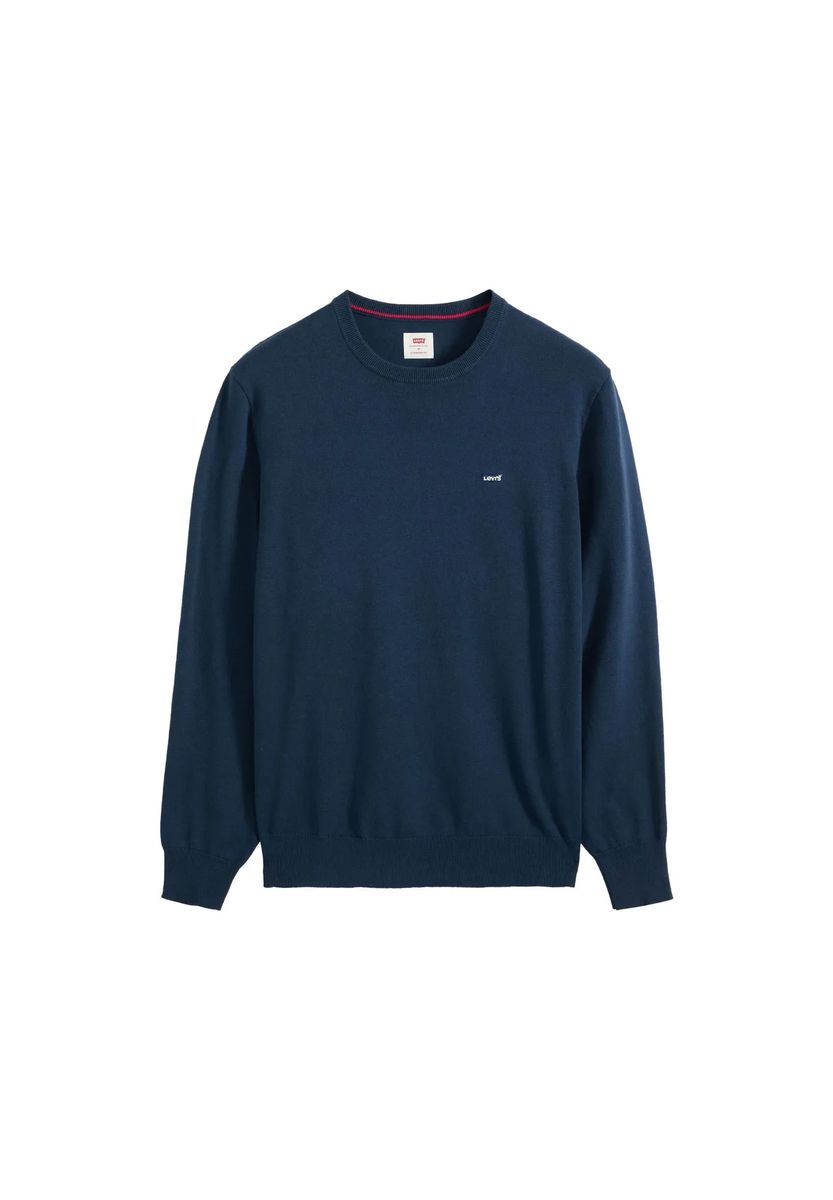 Klassischer Feinstrick-Pullover mit Rundhalsausschnitt