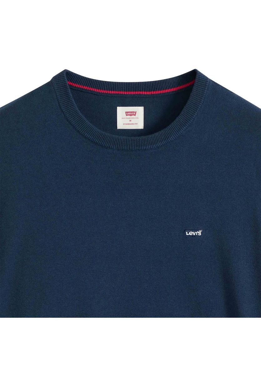 Klassischer Feinstrick-Pullover mit Rundhalsausschnitt