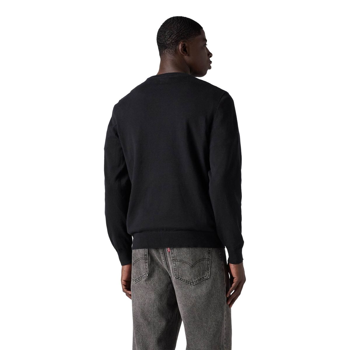 Klassischer Feinstrick-Pullover mit Rundhalsausschnitt
