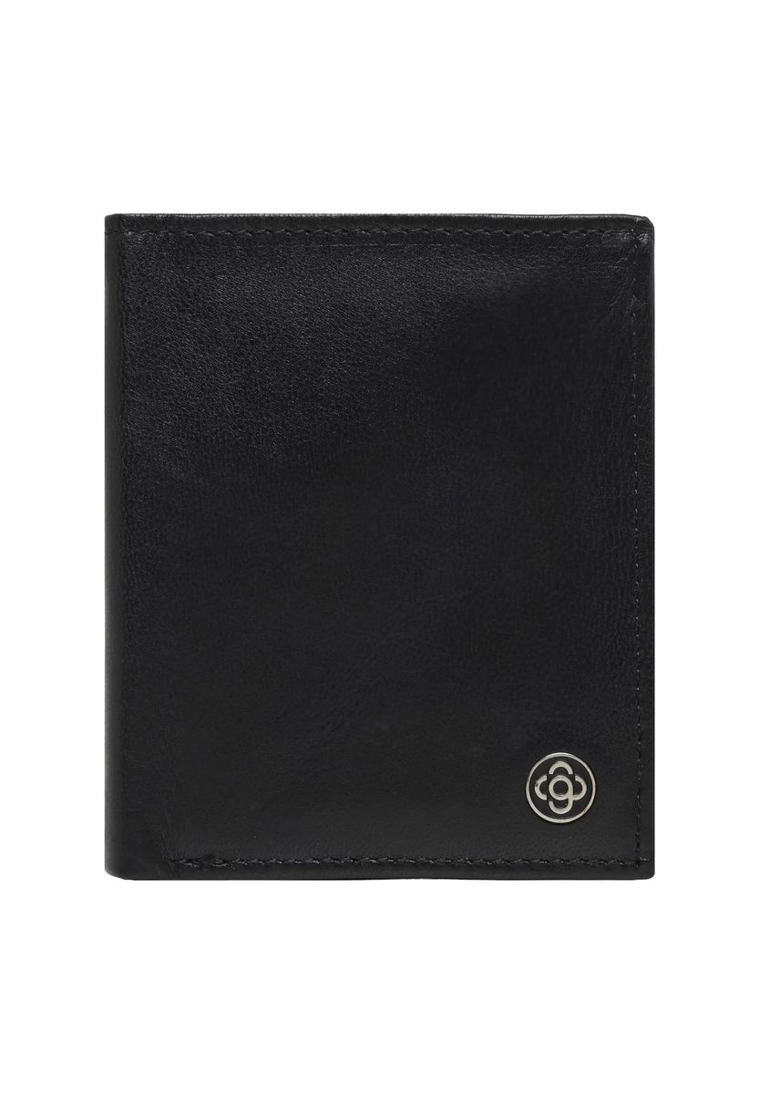 Klassische Lederbrieftasche mit Emblem