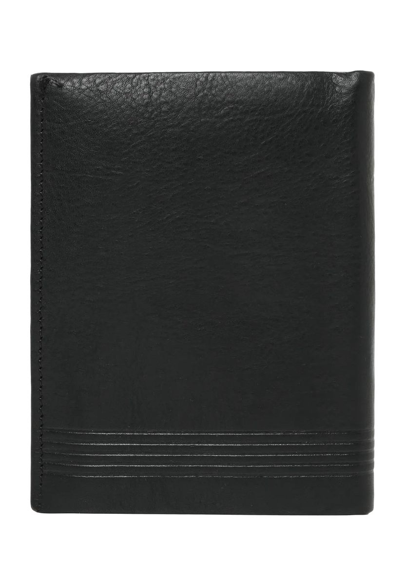 Klassische Leder-Brieftasche im Hochformat