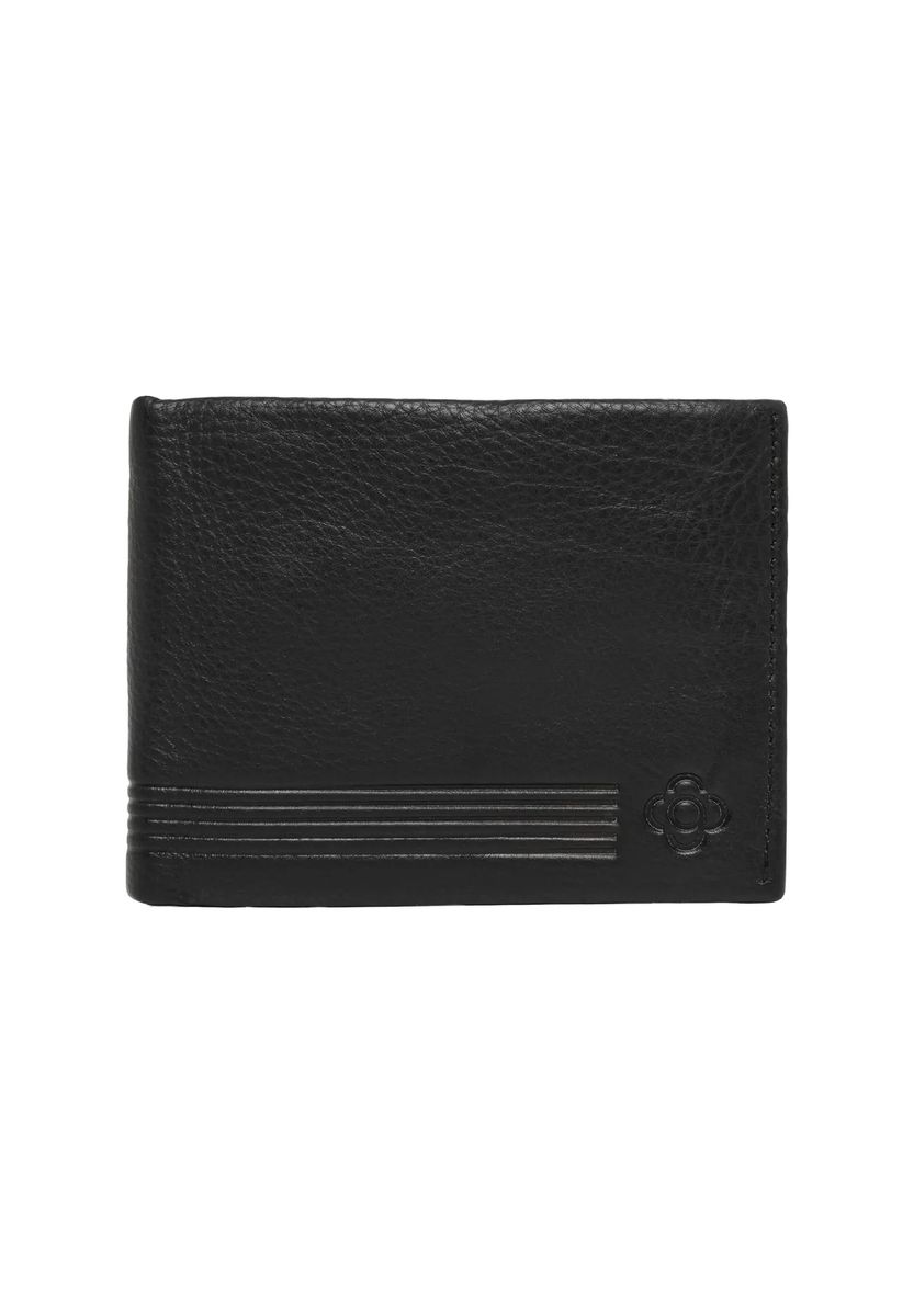 Klassische Leder-Brieftasche im Querformat