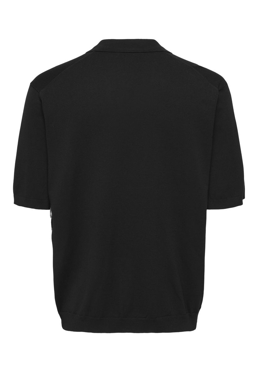 Locker geschnittenes Strickpolohemd