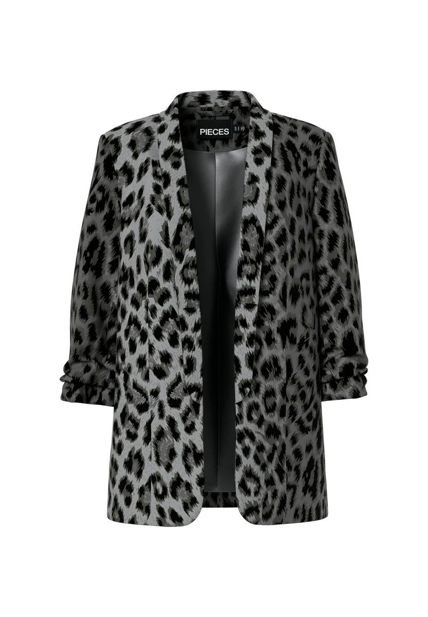 Blazer mit Leopardenmuster und 3/4-Ärmeln