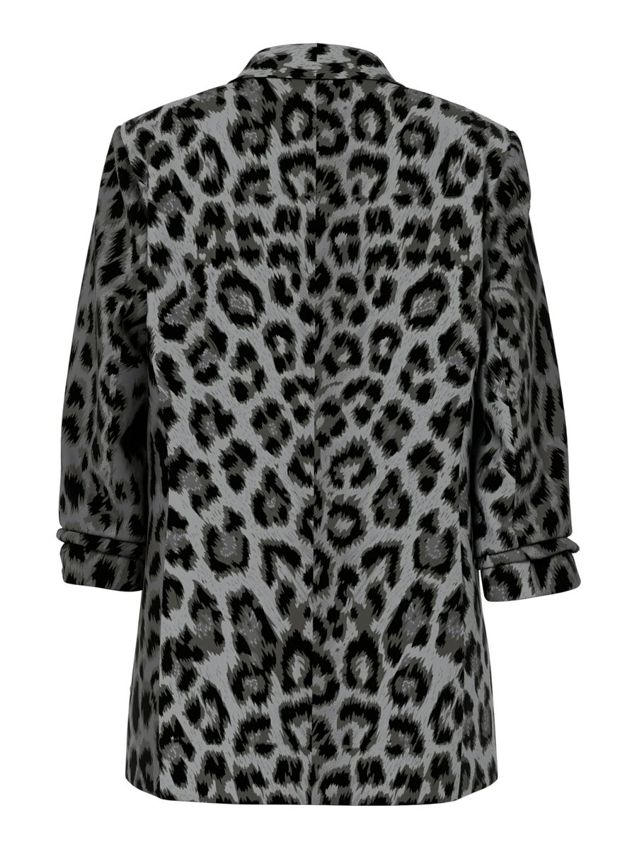 Blazer mit Leopardenmuster und 3/4-Ärmeln