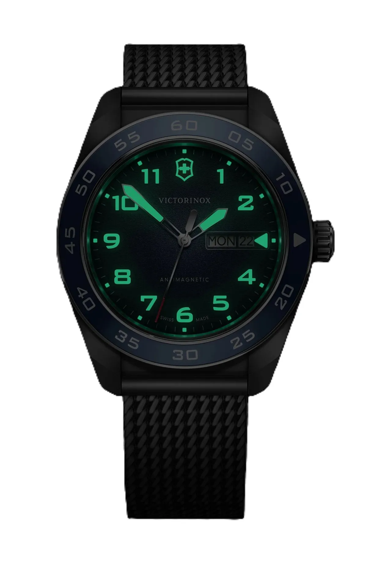 Edelstahl Field-Uhr mit Mesh-Armband