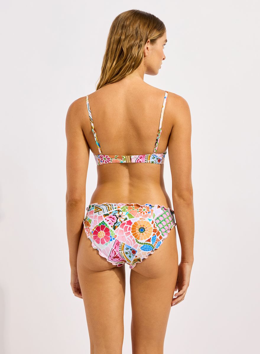 Bikini-Oberteil mit Mosaik-Muster